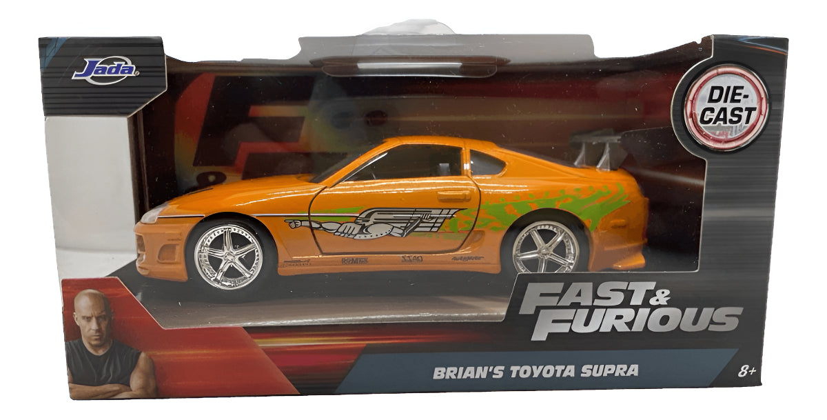Auto A Escala 1:32 Fast & Furious - Brian's Toyota Supra Naranja