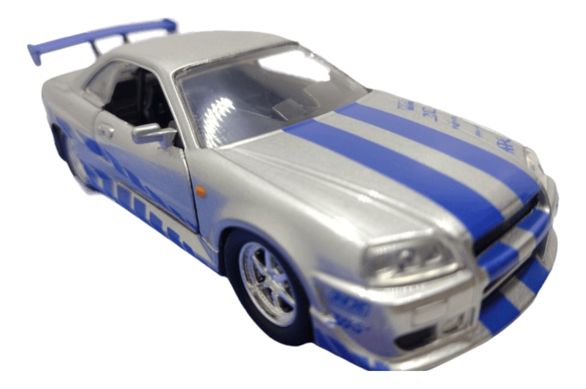 Auto A Escala 1:32 Fast & Furious Brian Nissan Skyline Gt-r Plateado