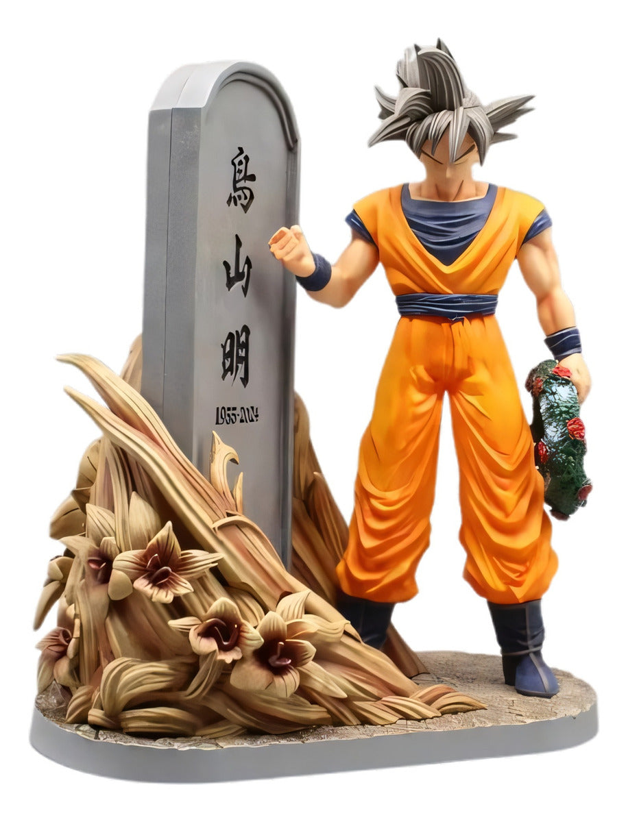Figura Dragon Ball - Goku En Lápida De Akira Toriyama 23 Cm