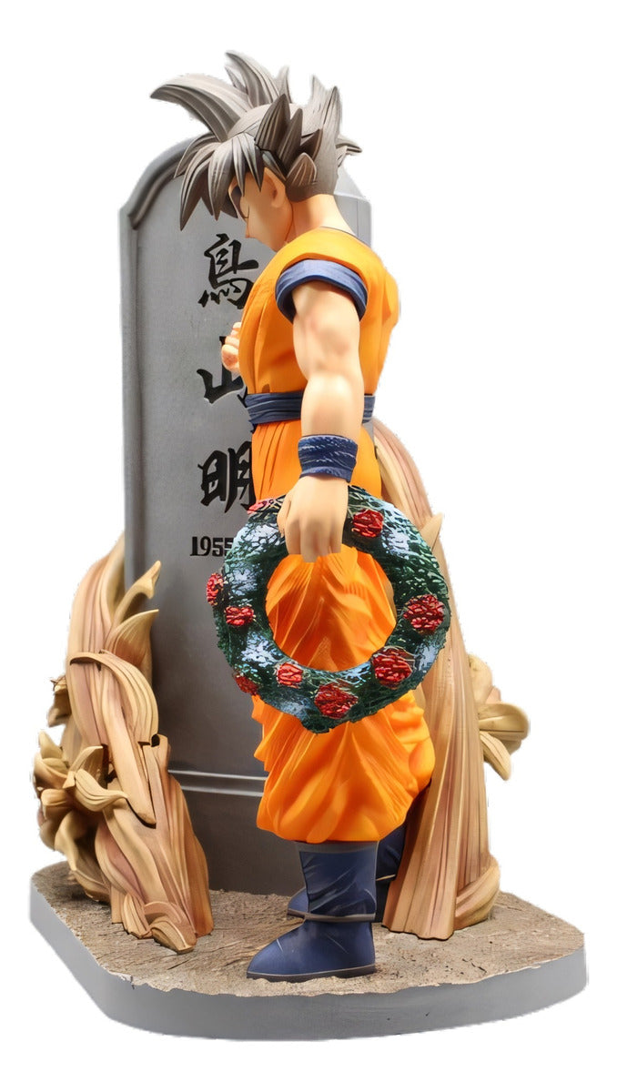 Figura Dragon Ball - Goku En Lápida De Akira Toriyama 23 Cm