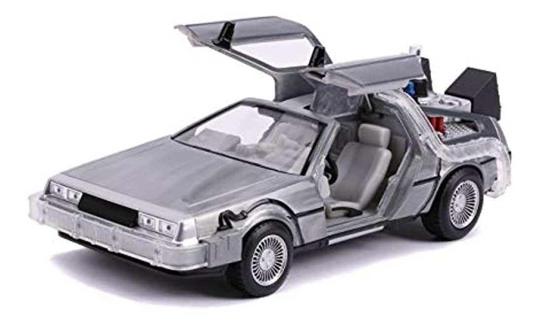 Delorean De Metal A Escala 1:24 - Volver Al Futuro 2 Con Luz Silver