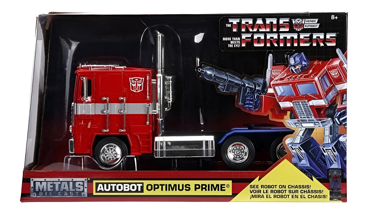 Auto De Metal A Escala 1:32 Jada Transformers Optimus Prime Rojo