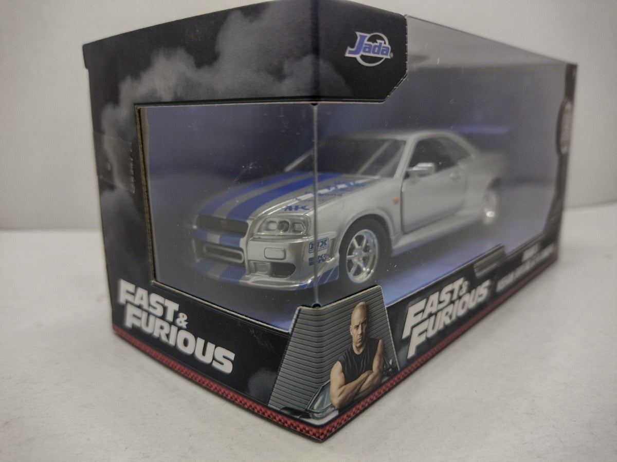 Auto A Escala 1:32 Fast & Furious Brian Nissan Skyline Gt-r Plateado