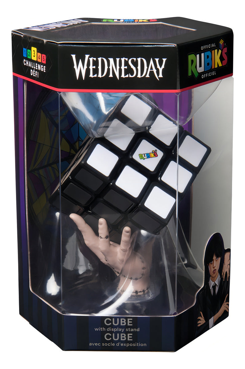 Cubo Rubik's Tonos Grises Edición Merlina - Base De Dedos Gris