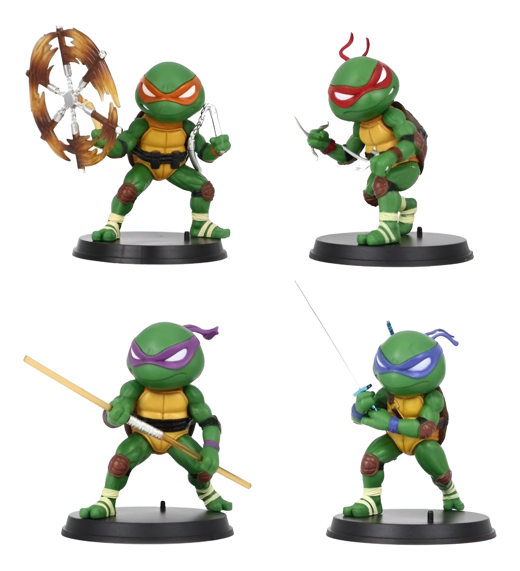 Figuras Coleccionables 12 Cm - Tortugas Ninja 4 Piezas