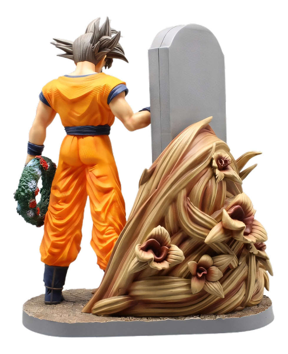 Figura Dragon Ball - Goku En Lápida De Akira Toriyama 23 Cm