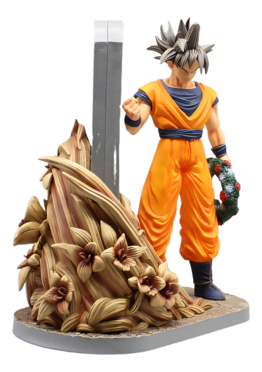 Figura Dragon Ball - Goku En Lápida De Akira Toriyama 23 Cm