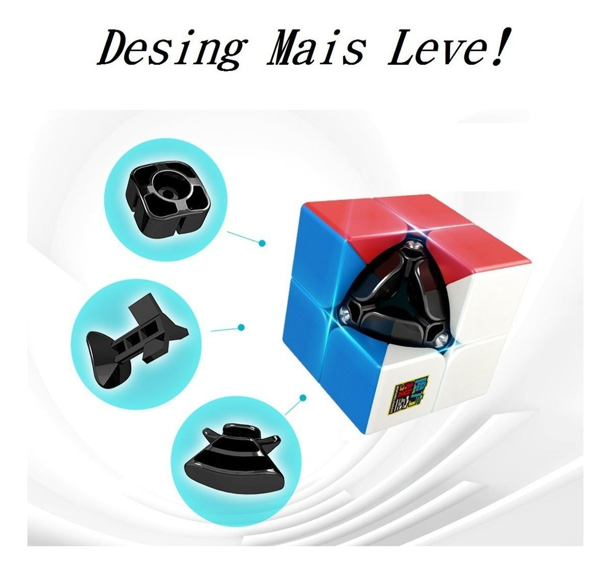 Cubo 2x2 Stickerless Moyu Meilong 2 Profesional Speedcubing
