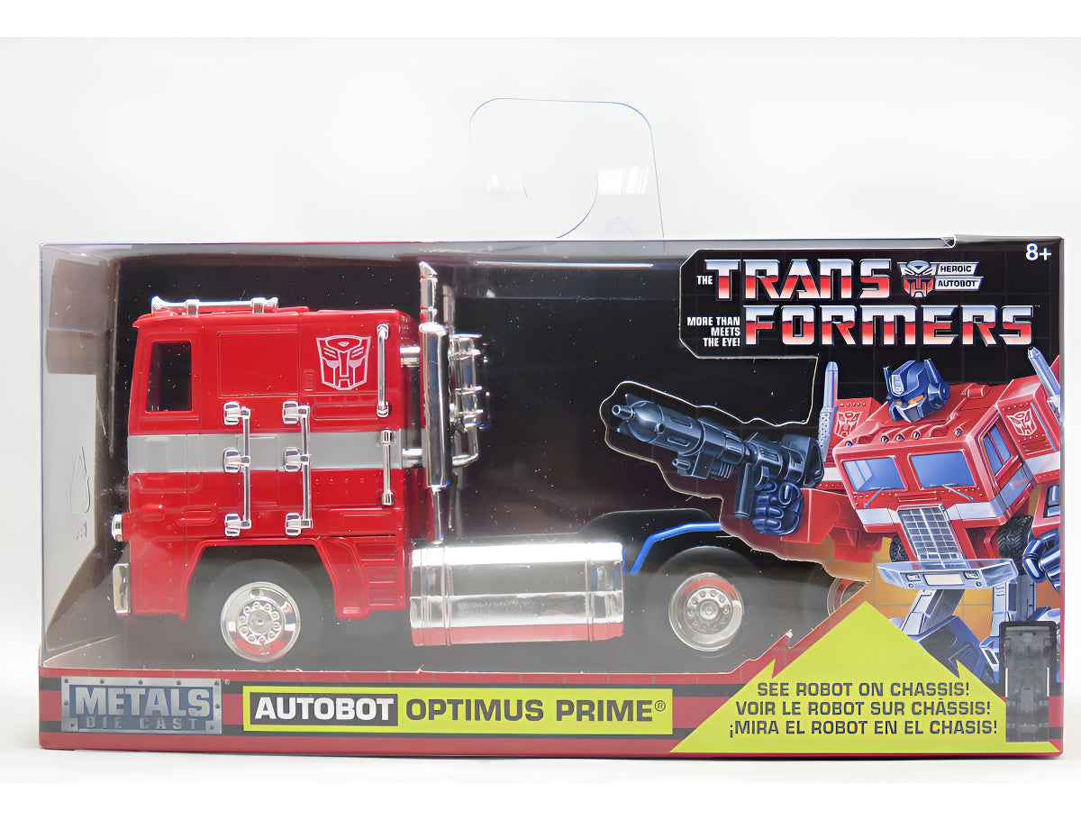 Auto De Metal A Escala 1:32 Jada Transformers Optimus Prime Rojo