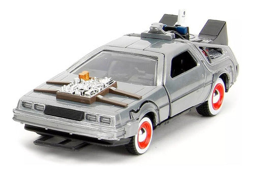 Delorean Metal Escala 1:32 - Volver Al Futuro 1, 2 Y 3 Pack