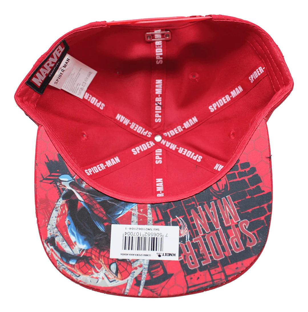 Gorra Kndit Caps Marvel Spiderman Placa De Metal