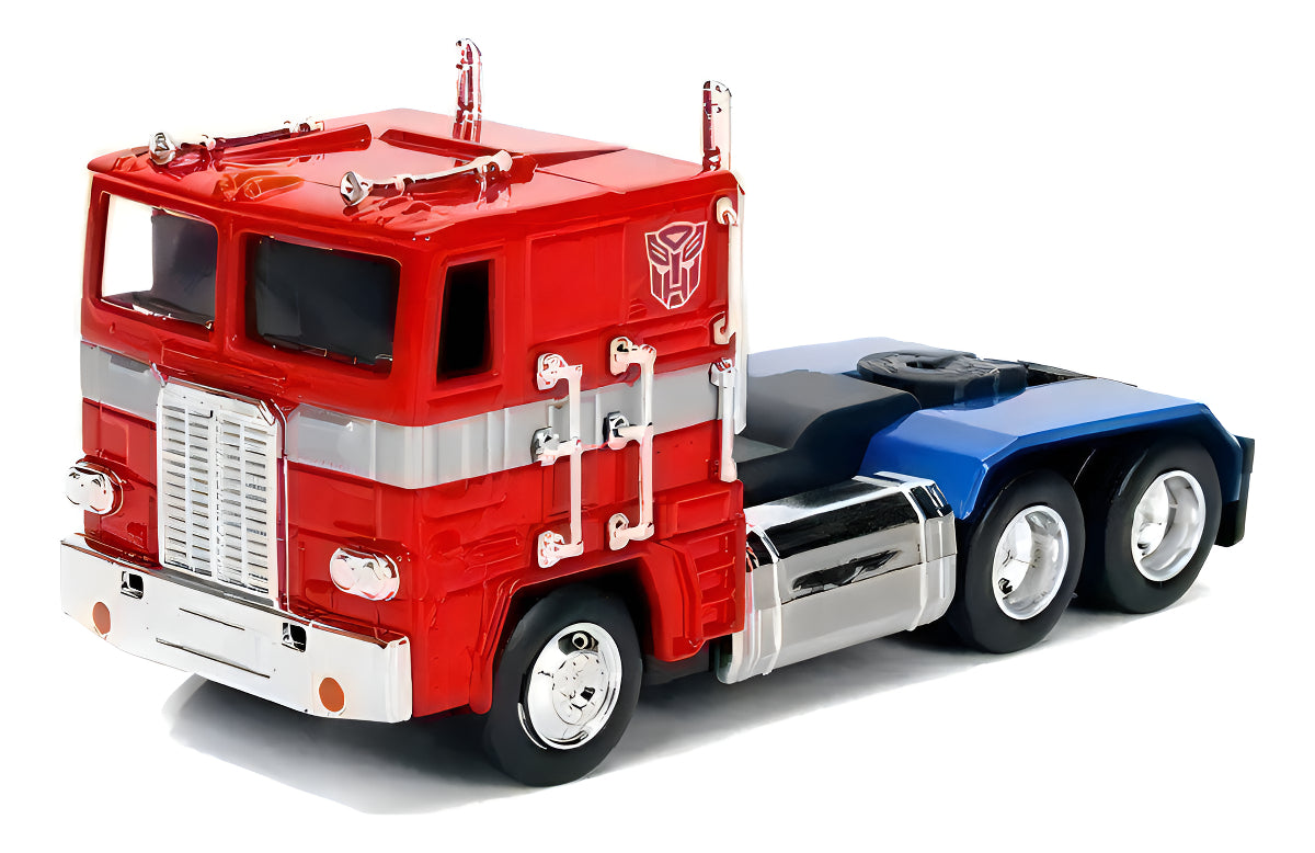 Auto De Metal A Escala 1:32 Jada Transformers Optimus Prime Rojo