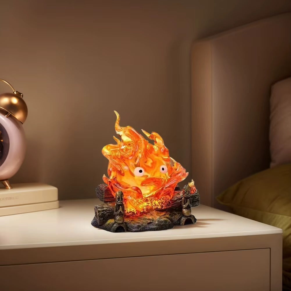 Figura Studio Ghibli Castillo Vagabundo - Calcifer Con Luz