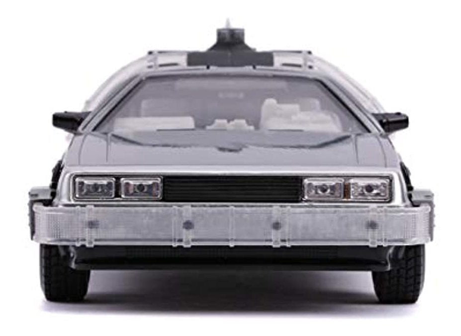 Delorean De Metal A Escala 1:24 - Volver Al Futuro 2 Con Luz Silver