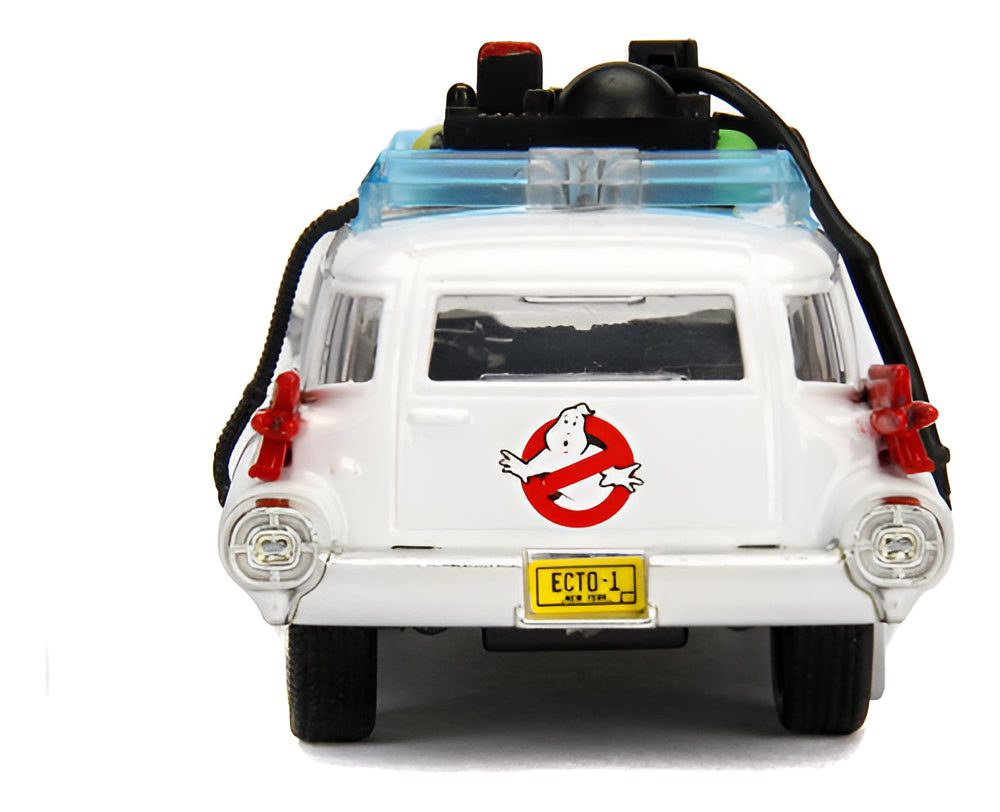 Auto De Metal A Escala 1:32 Cazafantasmas - Ecto-1 Blanco