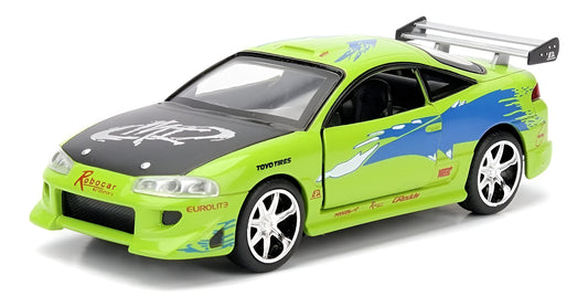 Auto A Escala 1:32 Fast & Furious Brian's Mitsubishi Eclipse Verde
