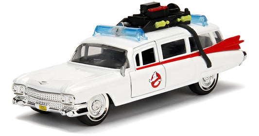 Auto De Metal A Escala 1:32 Cazafantasmas - Ecto-1 Blanco