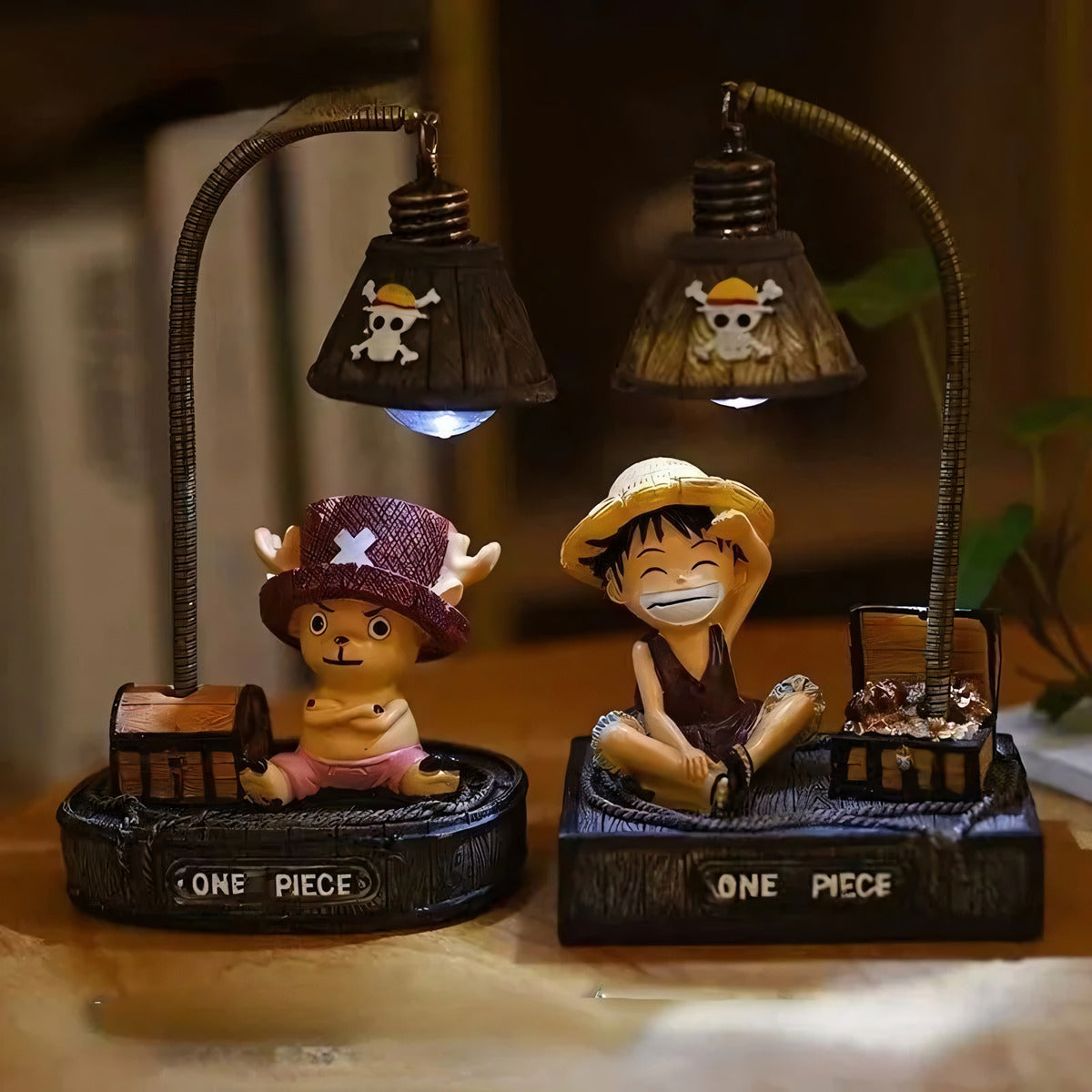Figura Coleccionable One Piece Con Luz Led 14 Cm - Koh Darshan