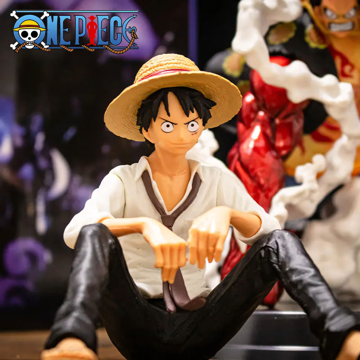 Figura Coleccionable One Piece - Luffy Sentado 12 Cm - Koh Darshan