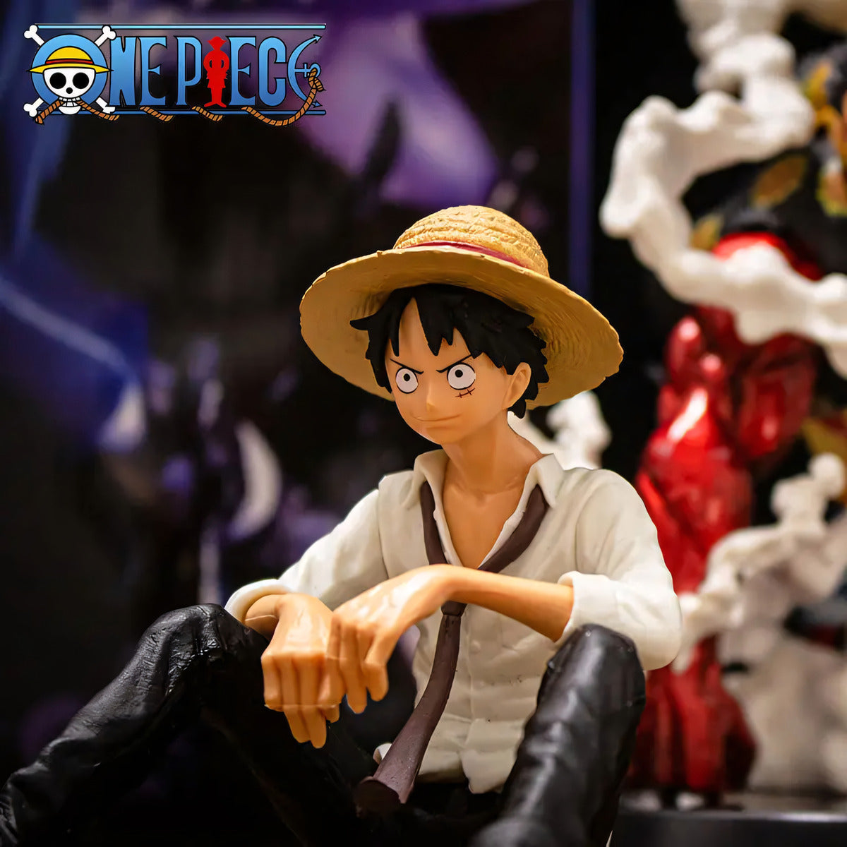 Figura Coleccionable One Piece - Luffy Sentado 12 Cm - Koh Darshan