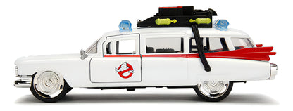 Auto De Metal A Escala 1:32 Cazafantasmas - Ecto-1 Blanco