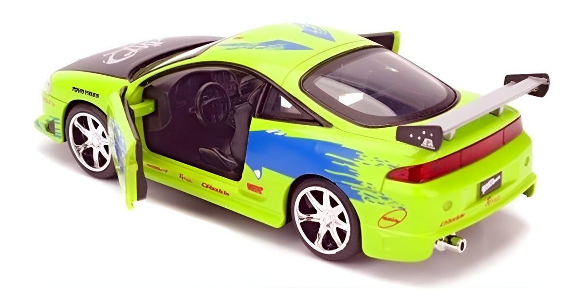 Auto A Escala 1:32 Fast & Furious Brian's Mitsubishi Eclipse Verde
