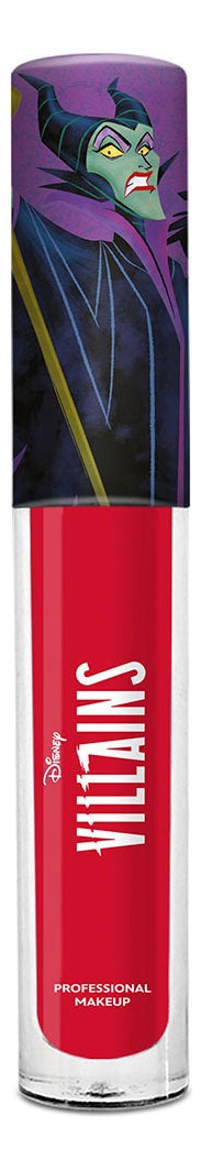 Labial Líquido Mate Rojo Brillante Maléfica Villanas Disney