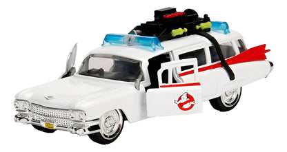 Auto De Metal A Escala 1:32 Cazafantasmas - Ecto-1 Blanco