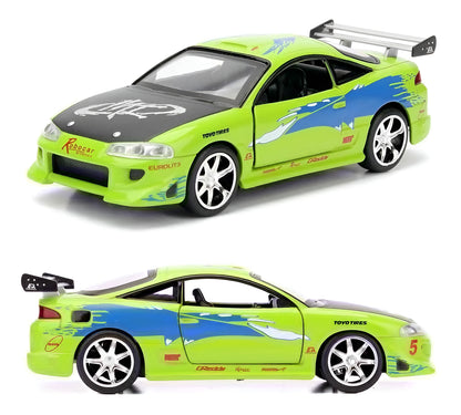 Auto A Escala 1:32 Fast & Furious Brian's Mitsubishi Eclipse Verde