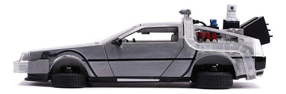 Delorean De Metal A Escala 1:24 - Volver Al Futuro 2 Con Luz Silver