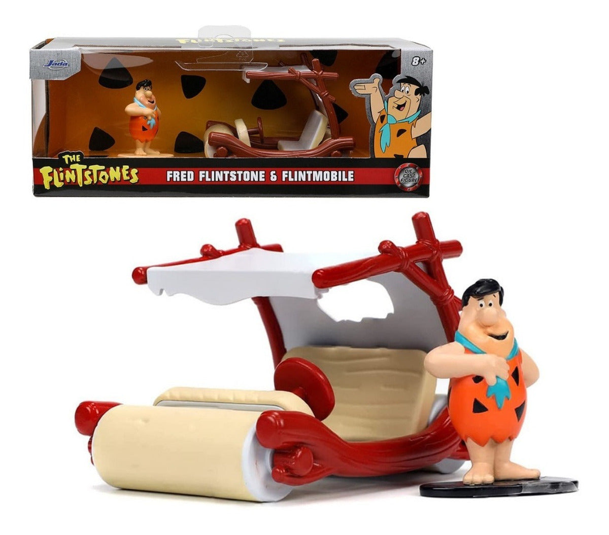 Troncomóvil De Metal 1:32 Con Figura Pedro Picapiedra Jada
