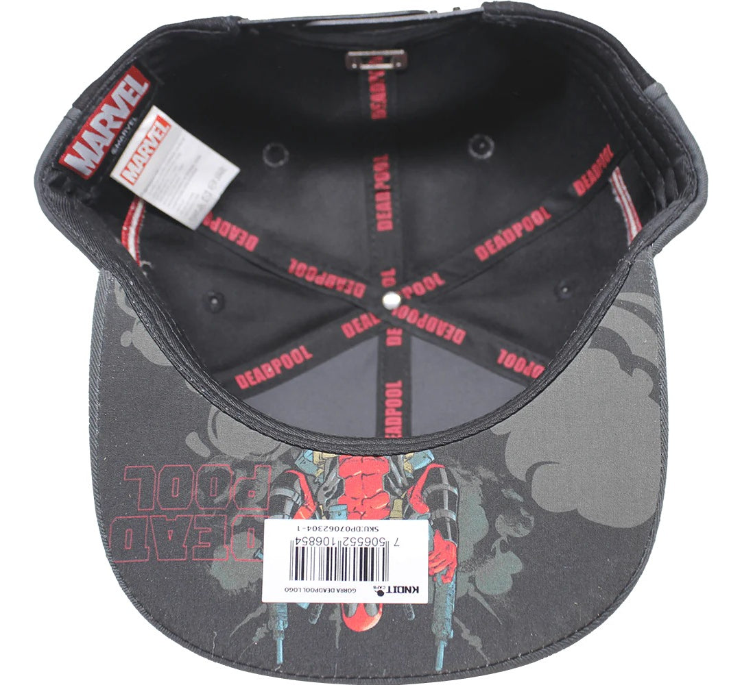 Gorra Kndit Caps Marvel - Deadpool Placa De Metal Máscara