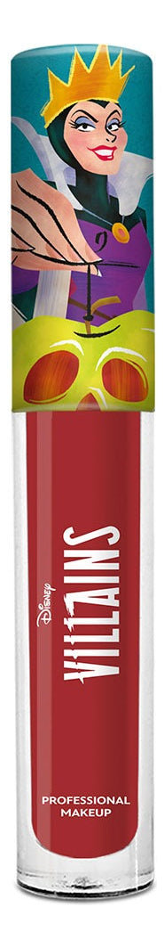 Labial Líquido Mate Rojo Ahumado Evil Queen Villanas Disney