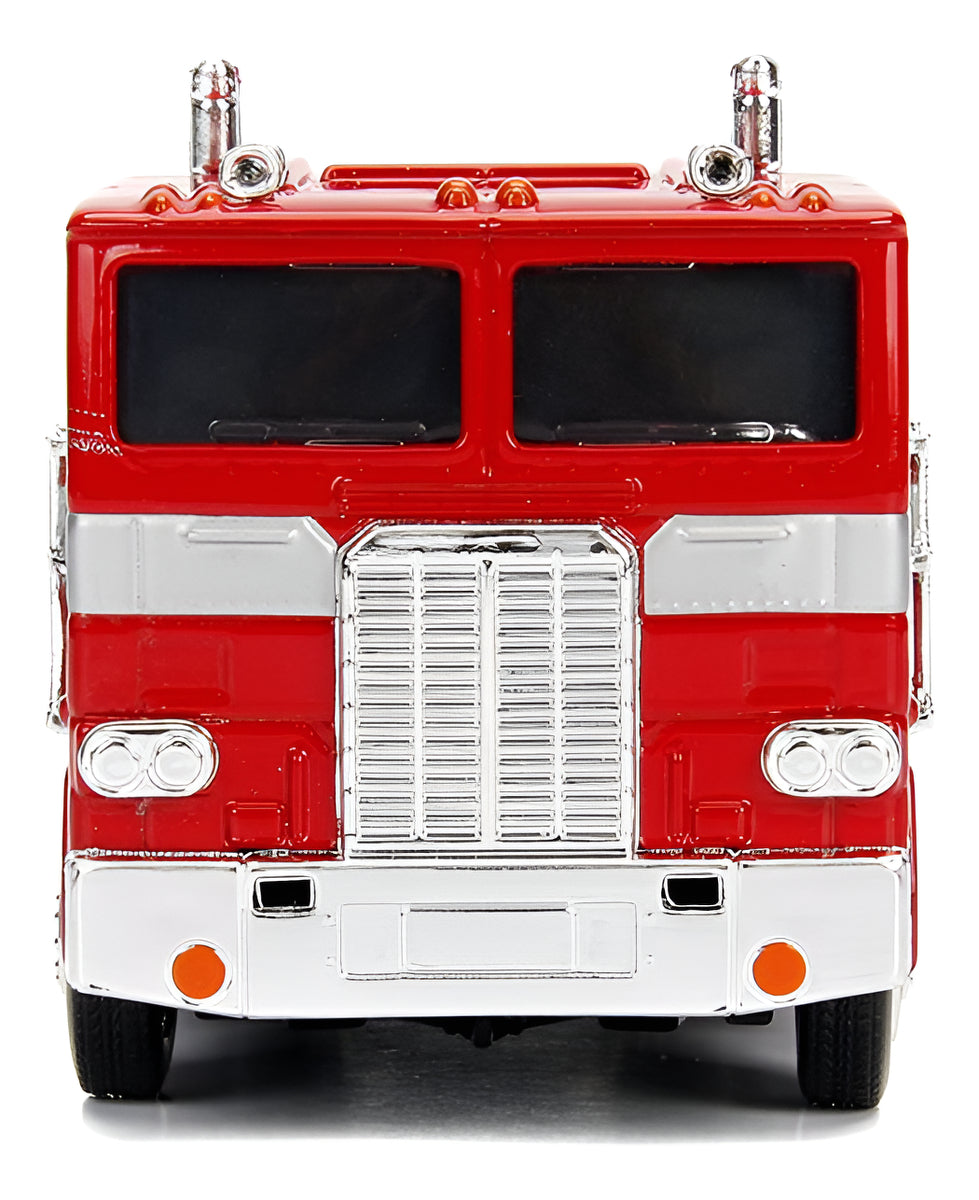 Auto De Metal A Escala 1:32 Jada Transformers Optimus Prime Rojo