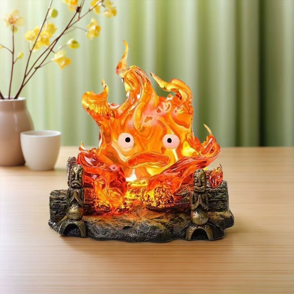Figura Studio Ghibli Castillo Vagabundo - Calcifer Con Luz
