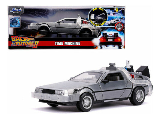 Delorean De Metal A Escala 1:24 - Volver Al Futuro 2 Con Luz Silver