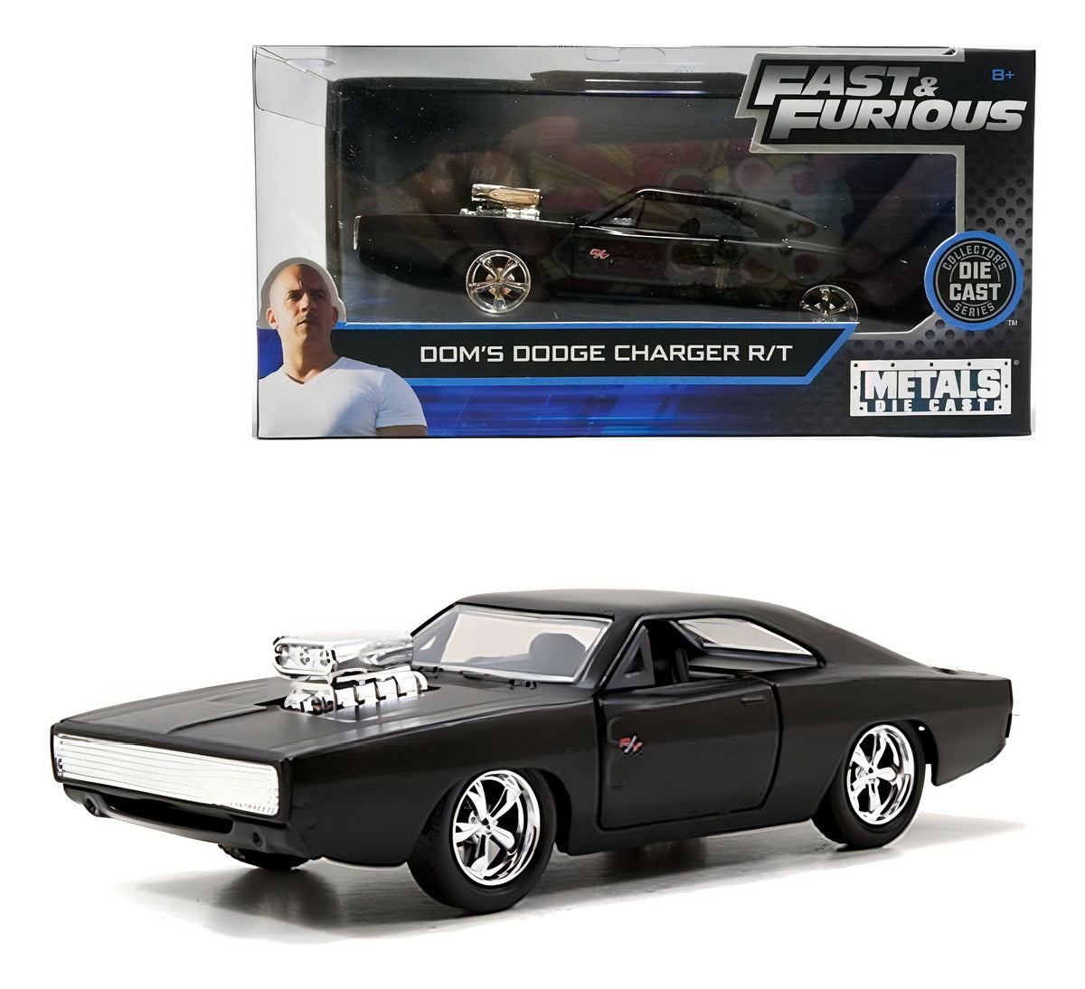 Auto A Escala 1:32 Fast & Furious - Dom's Dodge Charger R/t Negro