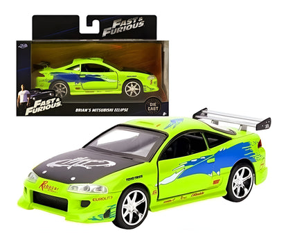 Auto A Escala 1:32 Fast & Furious Brian's Mitsubishi Eclipse Verde