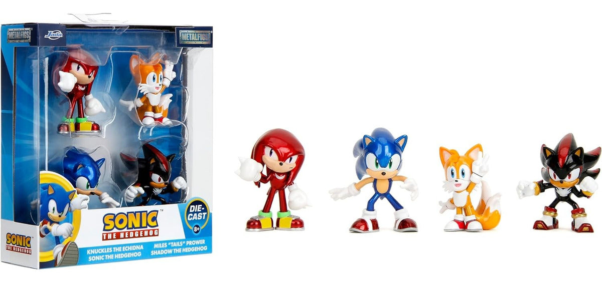 Set De 4 Figuras Jada Metalfigs - Sonic The Hedgehog 2.5''