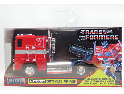 Auto De Metal A Escala 1:32 Jada Transformers Optimus Prime Rojo