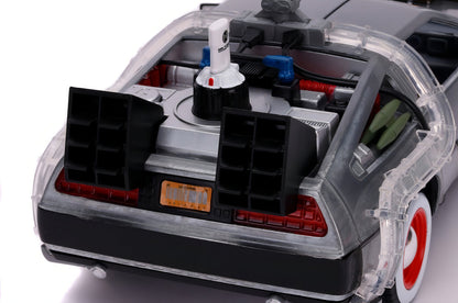 Delorean De Metal A Escala 1:24 - Volver Al Futuro 3 Con Luz Gris