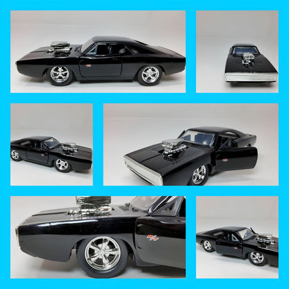 Auto A Escala 1:32 Fast & Furious - Dom's Dodge Charger R/t Negro