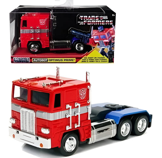 Auto De Metal A Escala 1:32 Jada Transformers Optimus Prime Rojo