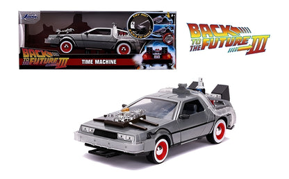 Delorean De Metal A Escala 1:24 - Volver Al Futuro 3 Con Luz Gris