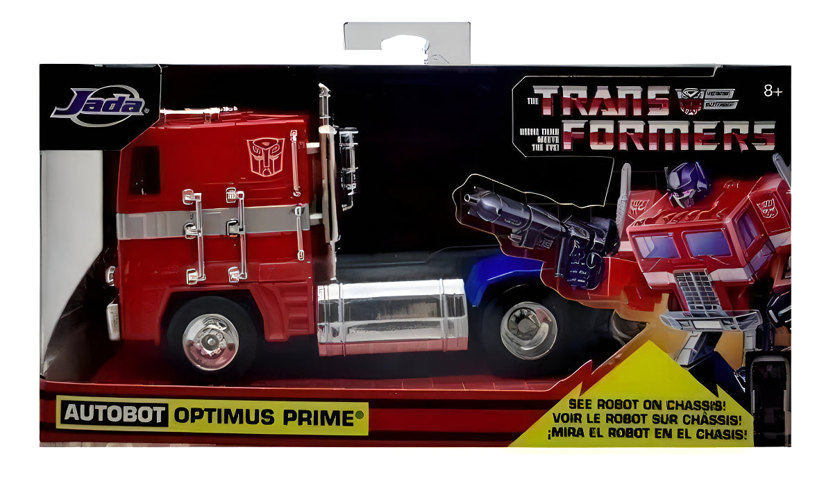 Auto De Metal A Escala 1:32 Jada Transformers Optimus Prime Rojo
