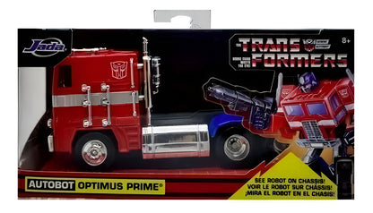 Auto De Metal A Escala 1:32 Jada Transformers Optimus Prime Rojo