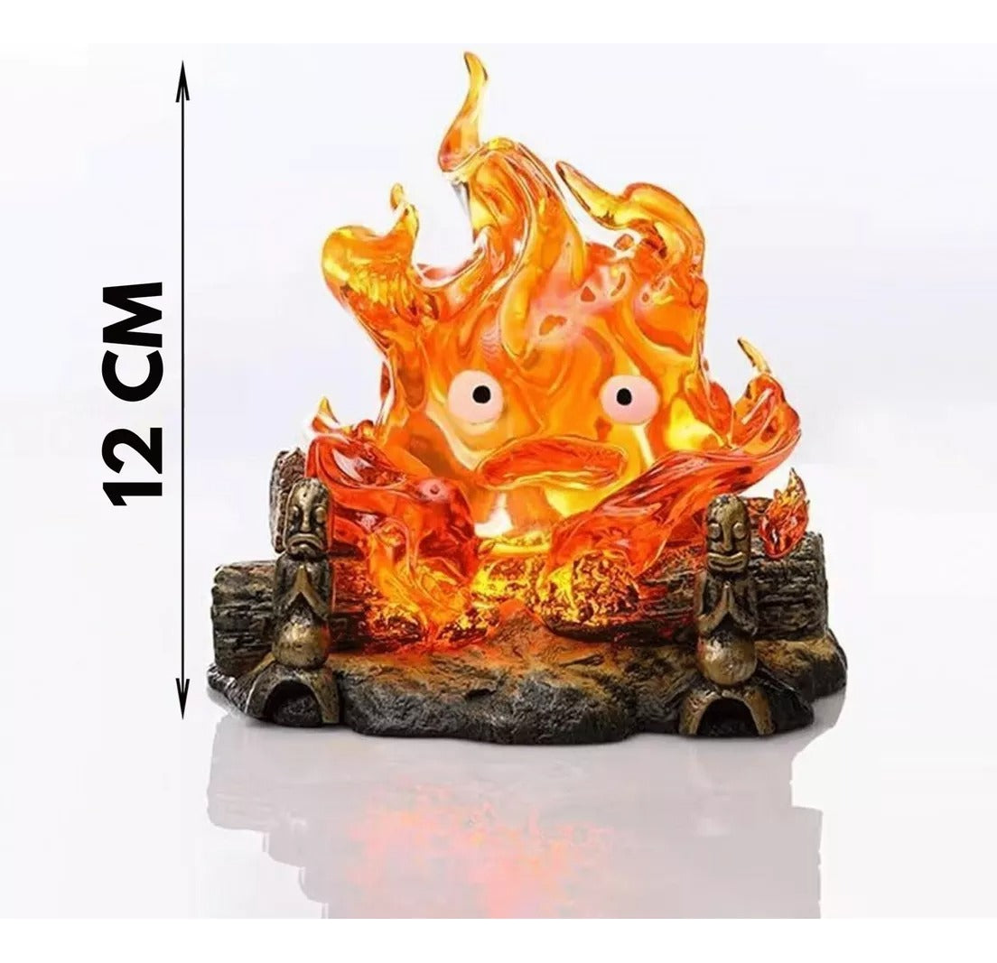 Figura Studio Ghibli Castillo Vagabundo - Calcifer Con Luz