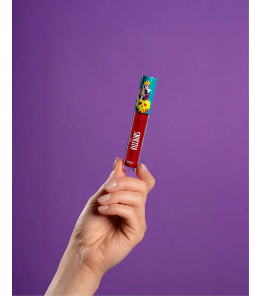 Labial Líquido Mate Rojo Ahumado Evil Queen Villanas Disney