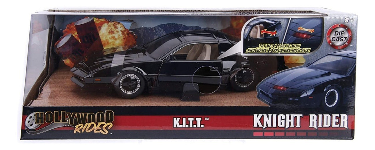 El Auto Increíble Escala 1:24 Jada Knight Rider Kitt Con Luz Negro