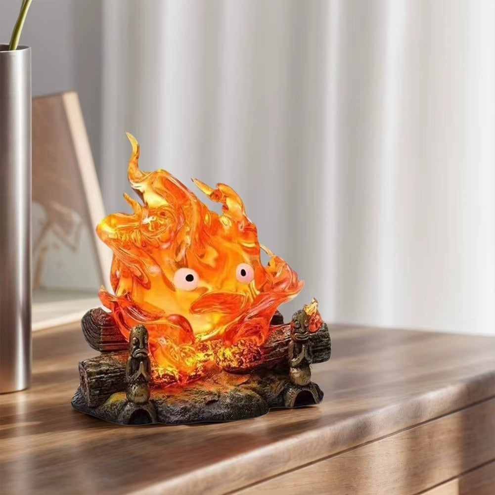Figura Studio Ghibli Castillo Vagabundo - Calcifer Con Luz